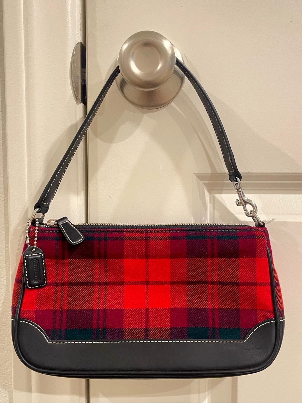 vintage coach plaid mini demi bag